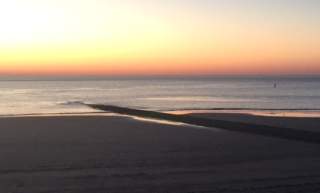 Norderney Strand Sonnenuntergang bei Ebbe