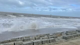Brandung am Strand von Norderney