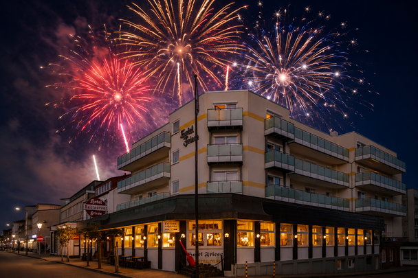 Feuerwerk beim Hotel Friese Norderney